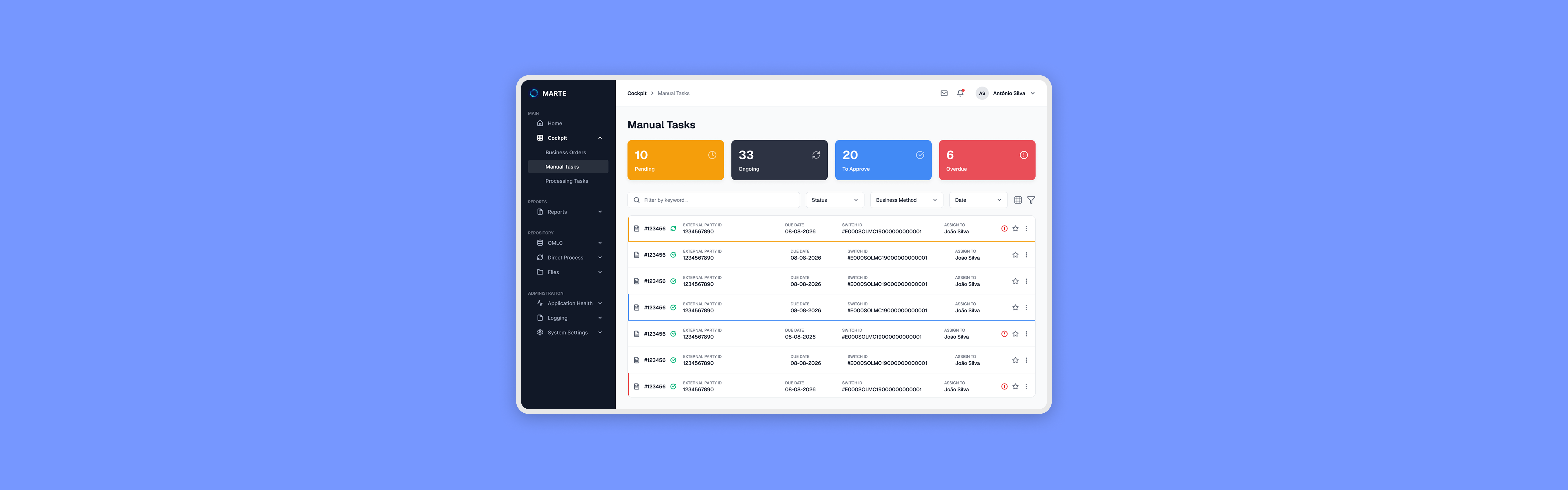 Marte task management portal